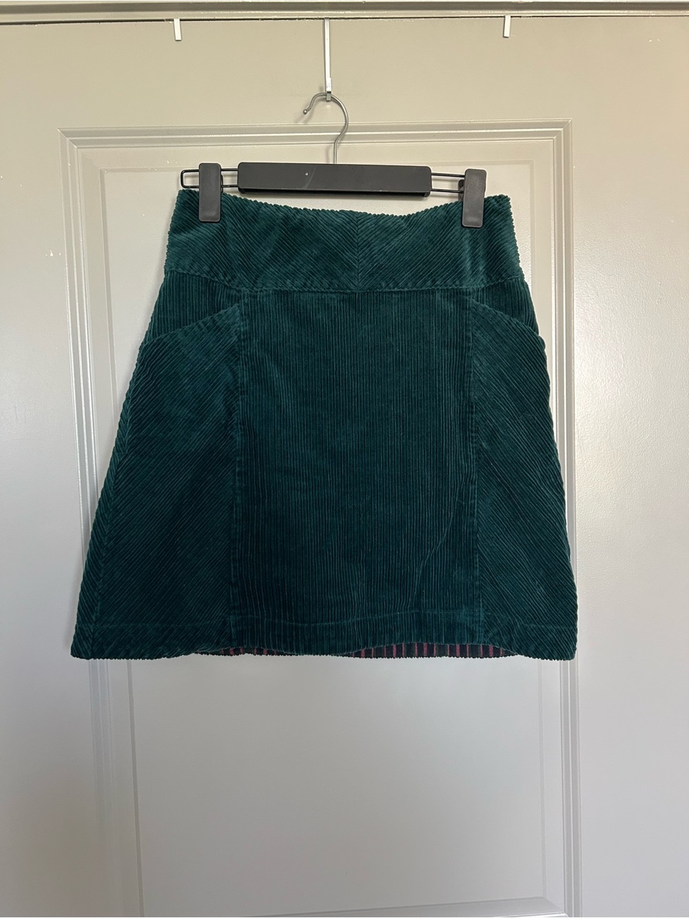 Maeve by Anthropologie Dark Teal Corduroy A-Line Skirt